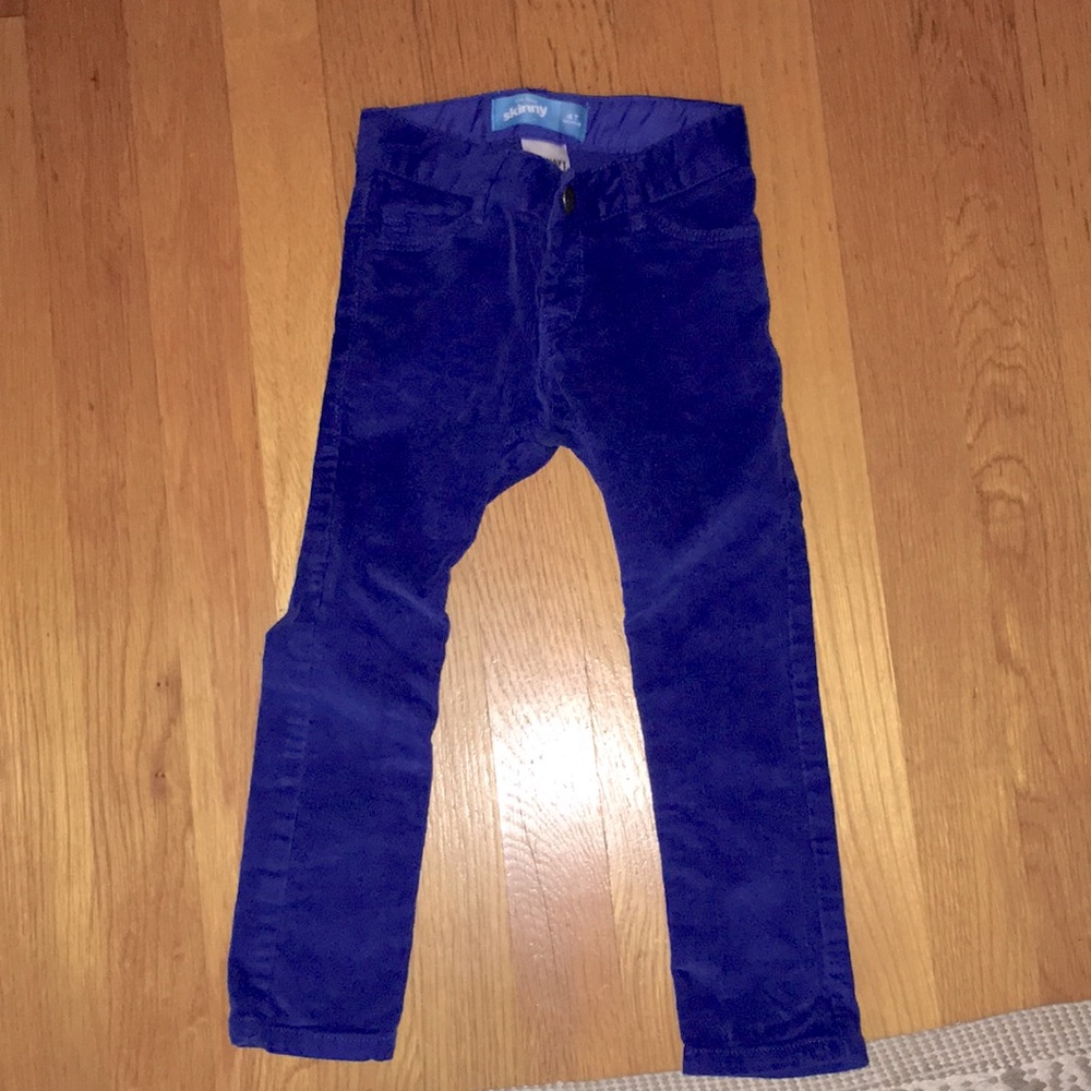 Girls blue skinny corduroy pants
